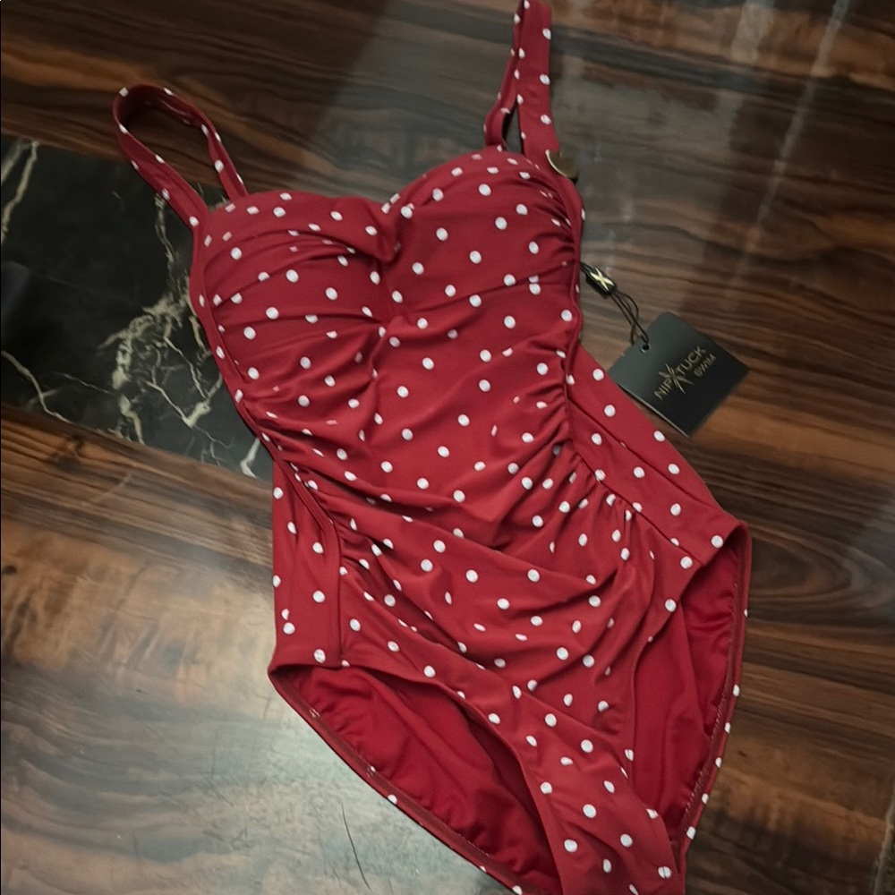 Red Polka Dot Swimsuit